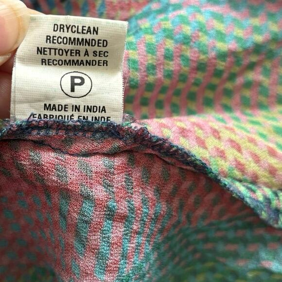 Anthropologie Conditions Apply Size XS Prismatic Geometric Multicolor Blouse - Picture 7 of 7